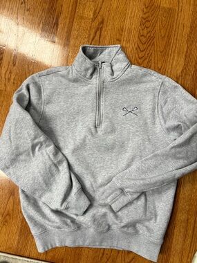 Sport-Tek Heather Gray Lacrosse Quarter-Zip Pullover